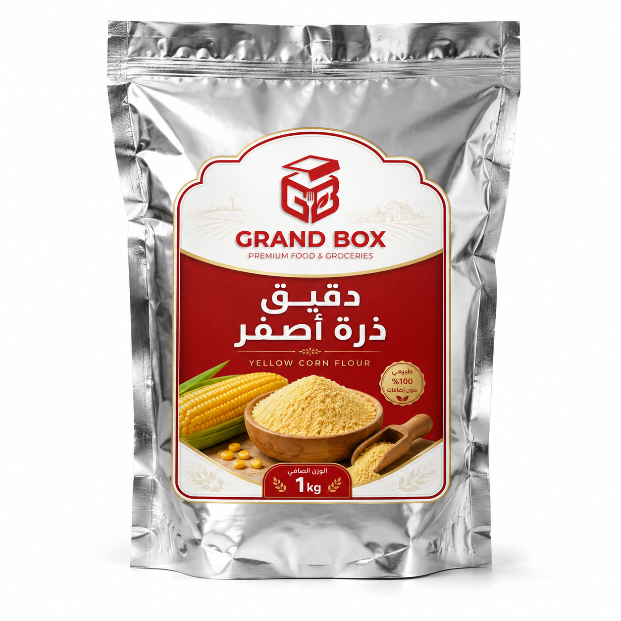 موك اب دقيق الاصفر دقيق الذرة الاصفر - 1 كجم - الصورة 1